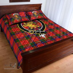 Scottish Nicolson Modern Clan Tartan Quilt Bed Set - Crest Classic Scottish Plaid Tartan Plaid