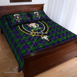 Scottish Shaw Modern Clan Tartan Quilt Bed Set - Crest Classic Scottish Plaid Tartan Plaid