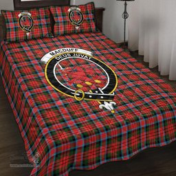Scottish MacDuff Modern Clan Tartan Quilt Bed Set - Crest Classic Scottish Plaid Tartan Plaid