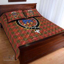 Scottish Bruce Modern Clan Tartan Quilt Bed Set - Crest Classic Scottish Plaid Tartan Plaid
