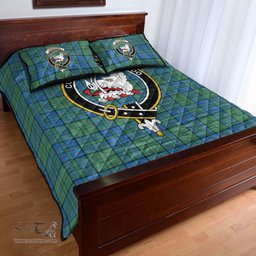 Scottish Lockhart Clan Tartan Quilt Bed Set - Crest Classic Scottish Plaid Tartan Plaid