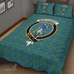 Scottish Montgomery Ancient Clan Tartan Quilt Bed Set - Crest Classic Scottish Plaid Tartan Plaid