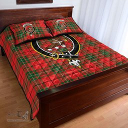 Scottish MacAulay Modern Clan Tartan Quilt Bed Set - Crest Classic Scottish Plaid Tartan Plaid