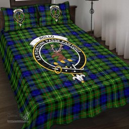 Scottish Rollo Modern Clan Tartan Quilt Bed Set - Crest Classic Scottish Plaid Tartan Plaid