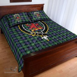 Scottish Farquharson Ancient Clan Tartan Quilt Bed Set - Crest Classic Scottish Plaid Tartan Plaid