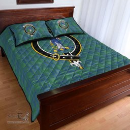 Scottish Montgomery Ancient Clan Tartan Quilt Bed Set - Crest Classic Scottish Plaid Tartan Plaid