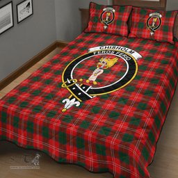 Scottish Chisholm Modern Clan Tartan Quilt Bed Set - Crest Classic Scottish Plaid Tartan Plaid