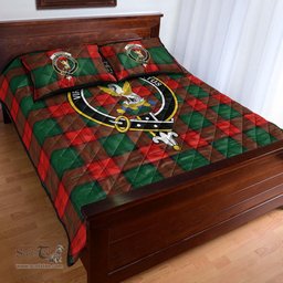 Scottish Stewart Atholl Modern Clan Tartan Quilt Bed Set - Crest Classic Scottish Plaid Tartan Plaid