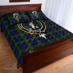 Scottish Gunn Modern Clan Tartan Quilt Bed Set - Crest Classic Scottish Plaid Tartan Plaid