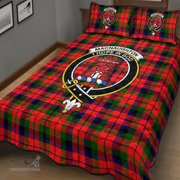 Scottish MacNaughton Modern Clan Tartan Quilt Bed Set - Crest Classic Scottish Plaid Tartan Plaid