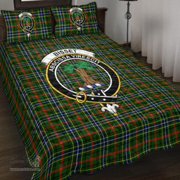Scottish Bisset Clan Tartan Quilt Bed Set - Crest Classic Scottish Plaid Tartan Plaid