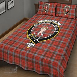 Scottish Robertson Weathered Clan Tartan Quilt Bed Set - Crest Classic Scottish Plaid Tartan Plaid