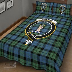 Scottish MacKay Ancient Clan Tartan Quilt Bed Set - Crest Classic Scottish Plaid Tartan Plaid