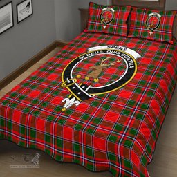 Scottish Spens Modern Clan Tartan Quilt Bed Set - Crest Classic Scottish Plaid Tartan Plaid