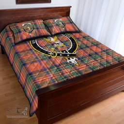 Scottish Stewart Royal Ancient Clan Tartan Quilt Bed Set - Crest Classic Scottish Plaid Tartan Plaid