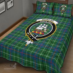 Scottish Duncan Ancient Clan Tartan Quilt Bed Set - Crest Classic Scottish Plaid Tartan Plaid