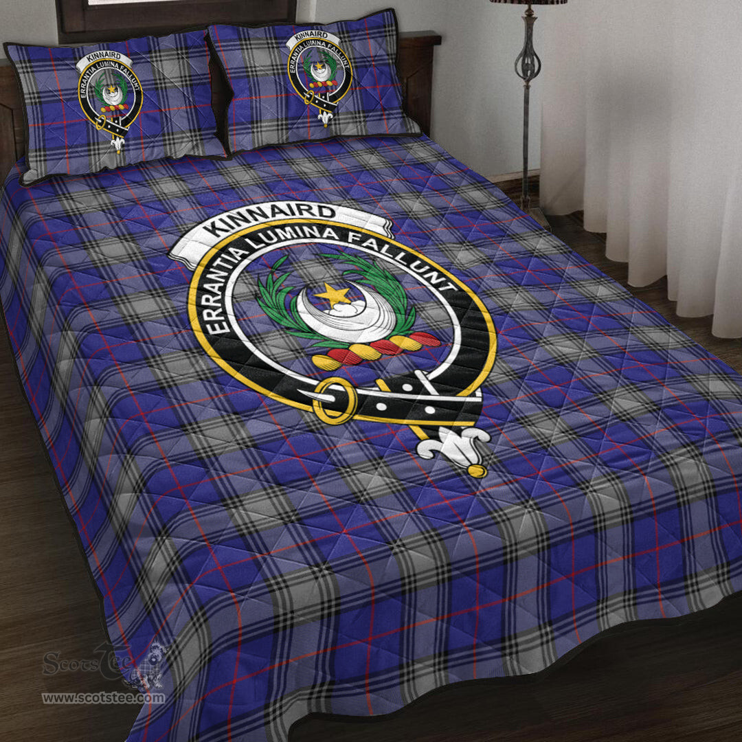 Scottish Kinnaird Clan Tartan Quilt Bed Set - Crest Classic Scottish Plaid Tartan Plaid