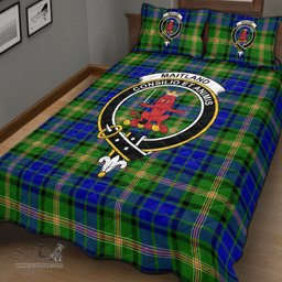Scottish Maitland Clan Tartan Quilt Bed Set - Crest Classic Scottish Plaid Tartan Plaid