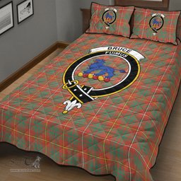 Scottish Bruce Ancient Clan Tartan Quilt Bed Set - Crest Classic Scottish Plaid Tartan Plaid