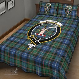 Scottish MacRae Hunting Ancient Clan Tartan Quilt Bed Set - Crest Classic Scottish Plaid Tartan Plaid