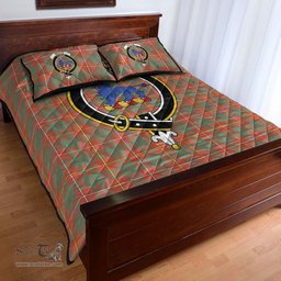 Scottish Bruce Ancient Clan Tartan Quilt Bed Set - Crest Classic Scottish Plaid Tartan Plaid