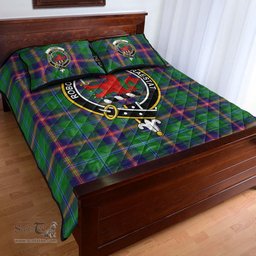 Scottish Young Modern Clan Tartan Quilt Bed Set - Crest Classic Scottish Plaid Tartan Plaid