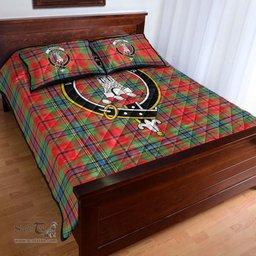 Scottish MacLean of Duart Modern Clan Tartan Quilt Bed Set - Crest Classic Scottish Plaid Tartan Plaid