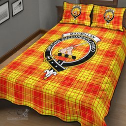 Scottish MacMillan Clan Clan Tartan Quilt Bed Set - Crest Classic Scottish Plaid Tartan Plaid