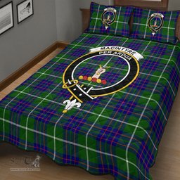 Scottish MacIntyre Hunting Modern Clan Tartan Quilt Bed Set - Crest Classic Scottish Plaid Tartan Plaid