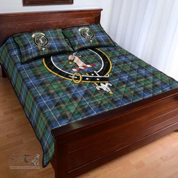 Scottish MacRae Hunting Ancient Clan Tartan Quilt Bed Set - Crest Classic Scottish Plaid Tartan Plaid