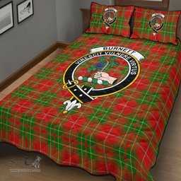Scottish Burnett Ancient Clan Tartan Quilt Bed Set - Crest Classic Scottish Plaid Tartan Plaid
