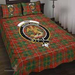 Scottish Hay Ancient Clan Tartan Quilt Bed Set - Crest Classic Scottish Plaid Tartan Plaid