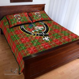 Scottish Burnett Ancient Clan Tartan Quilt Bed Set - Crest Classic Scottish Plaid Tartan Plaid