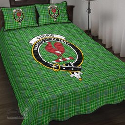 Scottish Currie Clan Tartan Quilt Bed Set - Crest Classic Scottish Plaid Tartan Plaid