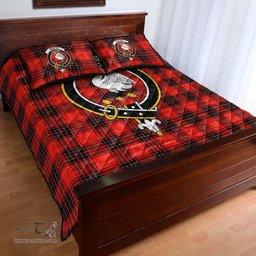 Scottish Wemyss Modern Clan Tartan Quilt Bed Set - Crest Classic Scottish Plaid Tartan Plaid