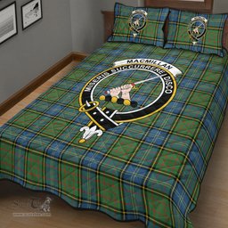 Scottish MacMillan Hunting Ancient Clan Tartan Quilt Bed Set - Crest Classic Scottish Plaid Tartan Plaid