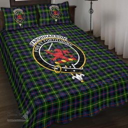 Scottish Farquharson Modern Clan Tartan Quilt Bed Set - Crest Classic Scottish Plaid Tartan Plaid