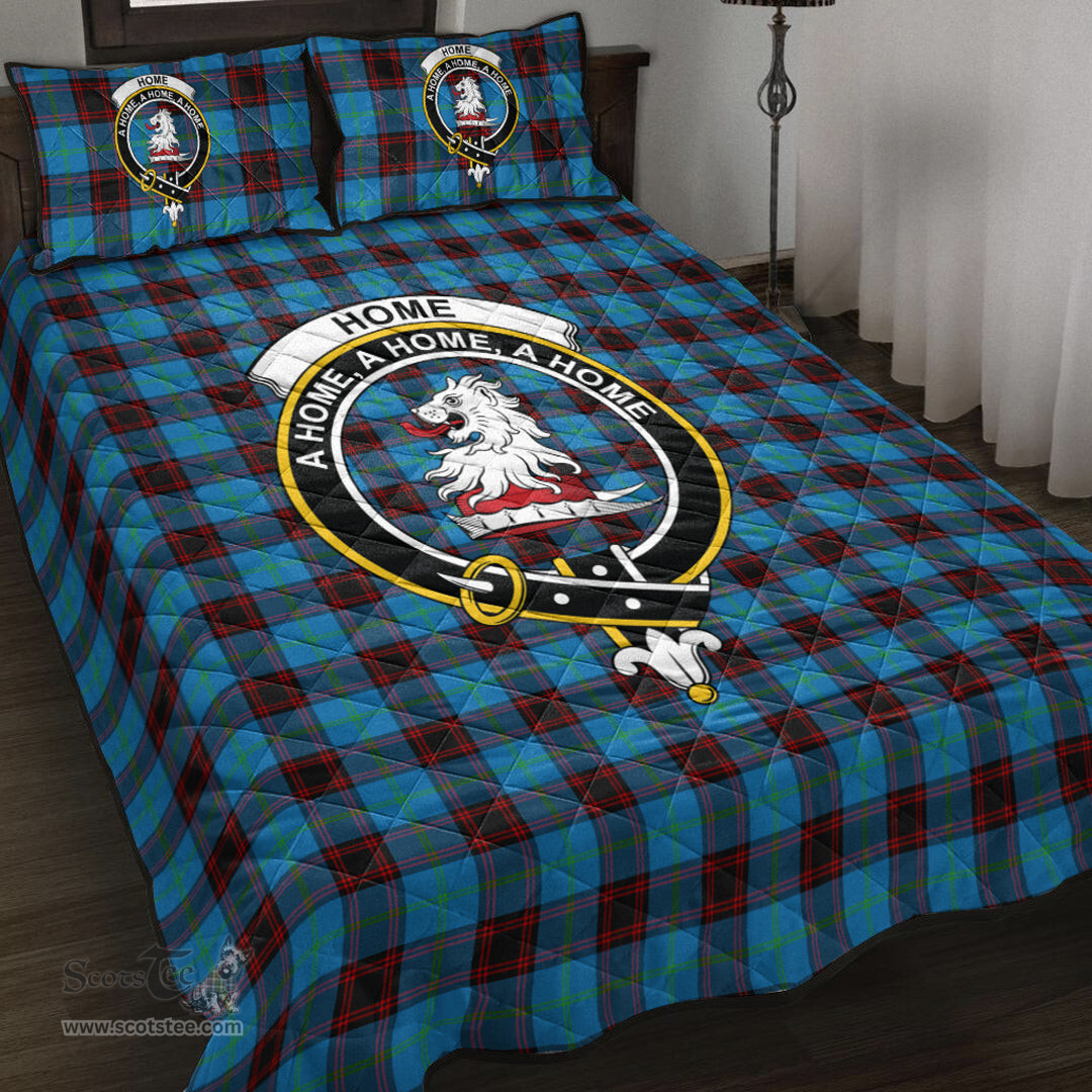 Scottish Home Ancient Clan Tartan Quilt Bed Set - Crest Classic Scottish Plaid Tartan Plaid