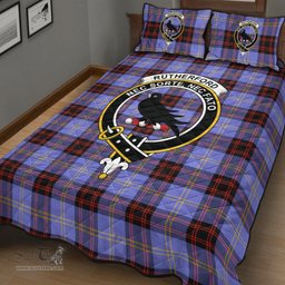 Scottish Rutherford Clan Tartan Quilt Bed Set - Crest Classic Scottish Plaid Tartan Plaid