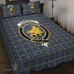 Scottish Campbell Argyll Modern Clan Tartan Quilt Bed Set - Crest Classic Scottish Plaid Tartan Plaid