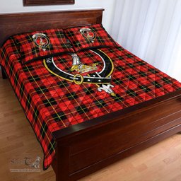 Scottish Wallace Hunting Red Clan Tartan Quilt Bed Set - Crest Classic Scottish Plaid Tartan Plaid