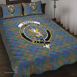 Scottish Stewart of Appin Hunting Ancient Clan Tartan Quilt Bed Set - Crest Classic Scottish Plaid Tartan Plaid