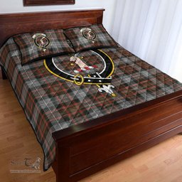 Scottish MacRae Hunting Weathered Clan Tartan Quilt Bed Set - Crest Classic Scottish Plaid Tartan Plaid