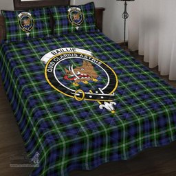 Scottish Baillie Modern Clan Tartan Quilt Bed Set - Crest Classic Scottish Plaid Tartan Plaid