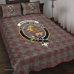 Scottish MacGregor Hunting Ancient Clan Tartan Quilt Bed Set - Crest Classic Scottish Plaid Tartan Plaid