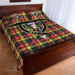 Scottish Buchanan Modern Clan Tartan Quilt Bed Set - Crest Classic Scottish Plaid Tartan Plaid