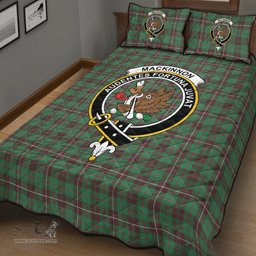 Scottish MacKinnon Hunting Ancient Clan Tartan Quilt Bed Set - Crest Classic Scottish Plaid Tartan Plaid