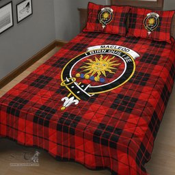 Scottish MacLeod of Raasay Clan Tartan Quilt Bed Set - Crest Classic Scottish Plaid Tartan Plaid