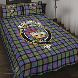 Scottish MacDonald Ancient Clan Tartan Quilt Bed Set - Crest Classic Scottish Plaid Tartan Plaid