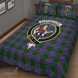 Scottish Elphinstone Clan Tartan Quilt Bed Set - Crest Classic Scottish Plaid Tartan Plaid